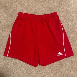 Boys size Large Adidas Climalite red shorts.